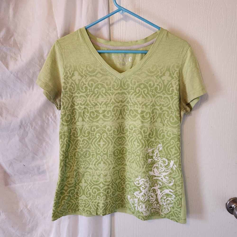 Green floral top - Picture 3 of 5
